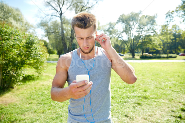 Foto stock: Moço · parque · fitness · esportes