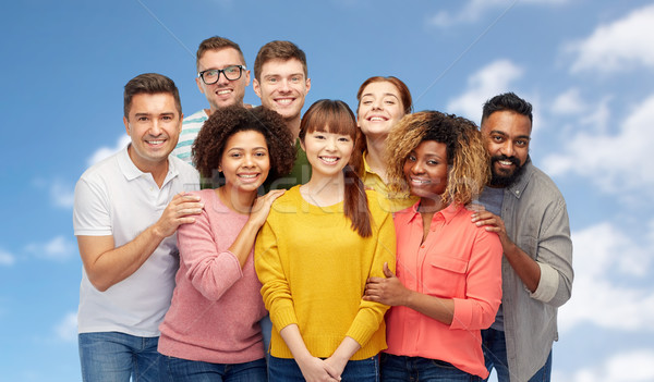 Stock photo: international group of happy smiling people