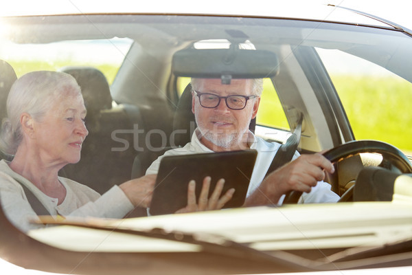 Gelukkig rijden auto weg Stockfoto © dolgachov