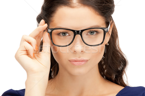 Nő szemüveg közelkép kép szépség szemüveg Stock fotó © dolgachov