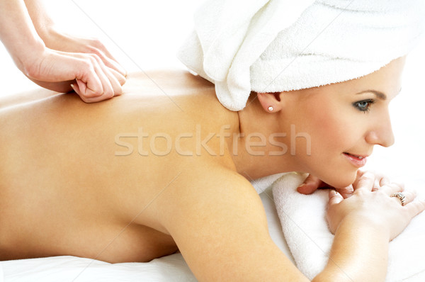 Massage plaisir photos dame détente salon [[stock_photo]] © dolgachov