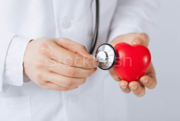 man hands with heart Stock photo © dolgachov