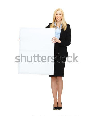 Foto stock: Mujer · de · negocios · caja · de · cartón · Foto · atractivo · nina · cuadro