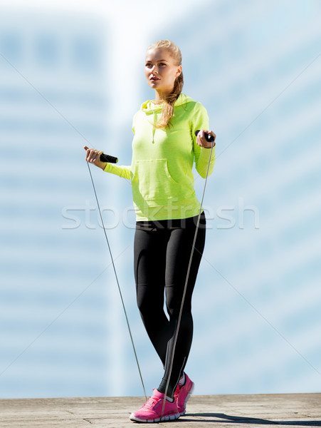Stockfoto: Vrouw · sport · buitenshuis · sport · lifestyle · stad
