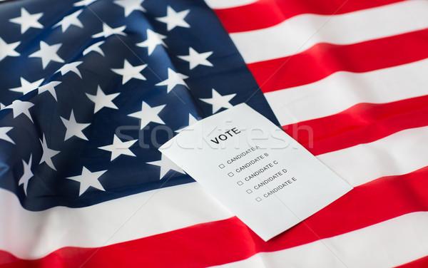 Pusty głosowanie głosowania amerykańską flagę głosowanie wyborów Zdjęcia stock © dolgachov