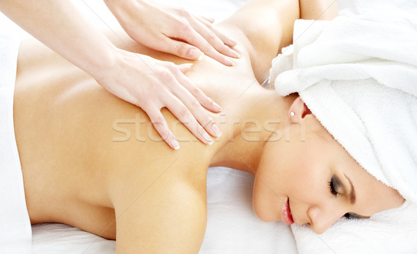 Professionnels massage photos dame détente salon [[stock_photo]] © dolgachov