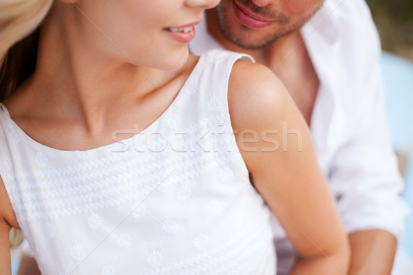 [[stock_photo]]: Couple · mer · côté · été · vacances · datant