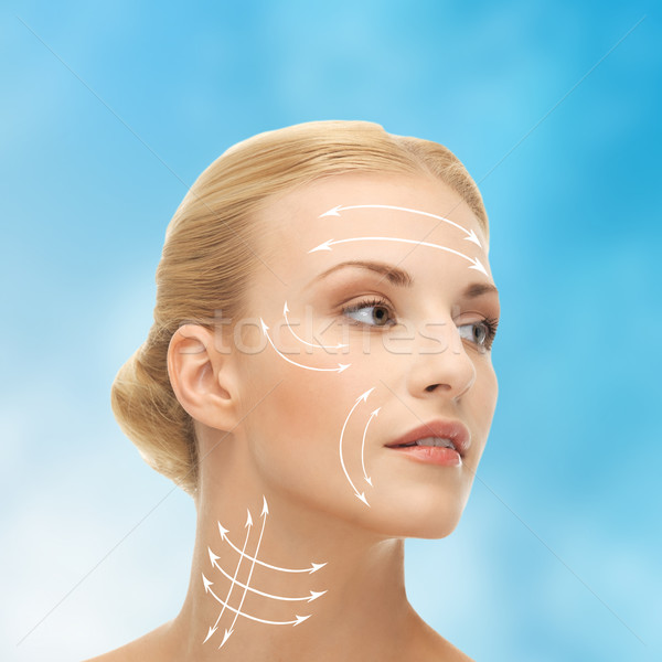 Vrouw klaar cosmetische chirurgie gezondheid schoonheid geneeskunde Stockfoto © dolgachov