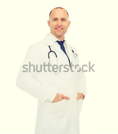 Stok fotoğraf: Gülen · erkek · doktor · stetoskop · sağlık · tıp · adam