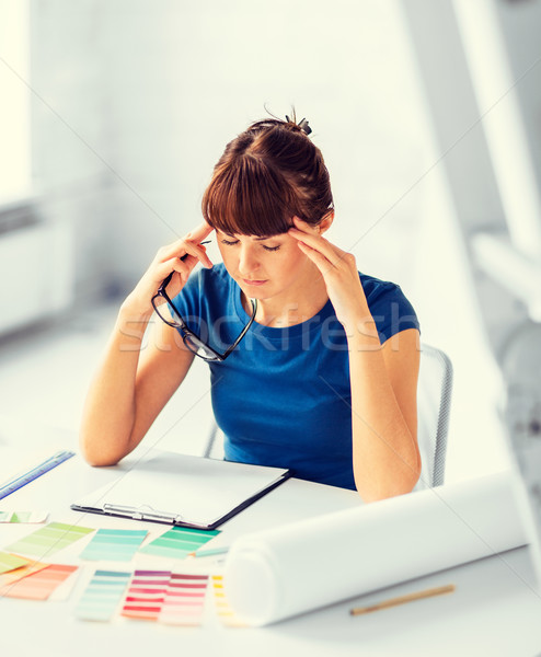 stressed interior designer Stock photo © dolgachov