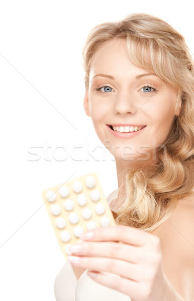 Pastillas Foto blanco mujer médicos Foto stock © dolgachov