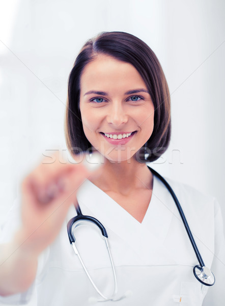 doctor with tablet in hospital Stock photo © dolgachov