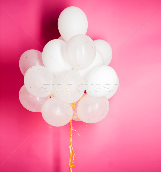 белый гелий шаров розовый праздников Сток-фото © dolgachov