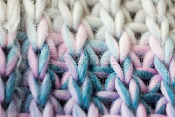 close up of knitted item Stock photo © dolgachov