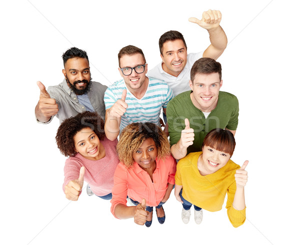 Stock photo: international group of people showing thumbs up