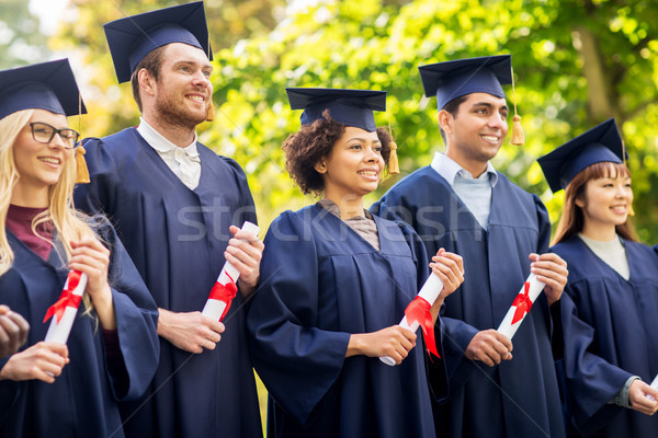 Stock foto: Glücklich · Studenten · Bildung · Abschluss · Menschen · Gruppe