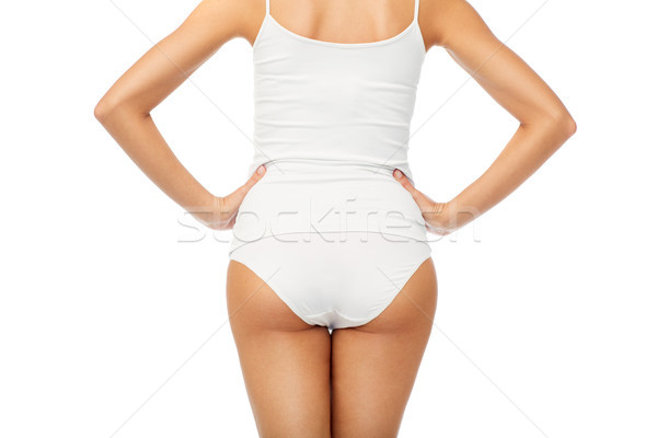 Foto stock: Mulher · corpo · branco · roupa · interior · beleza