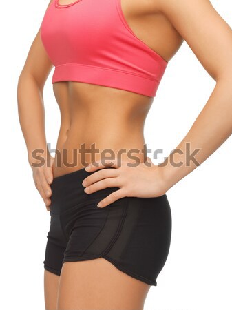 Nő képzett közelkép kép fitnessz fiatal Stock fotó © dolgachov