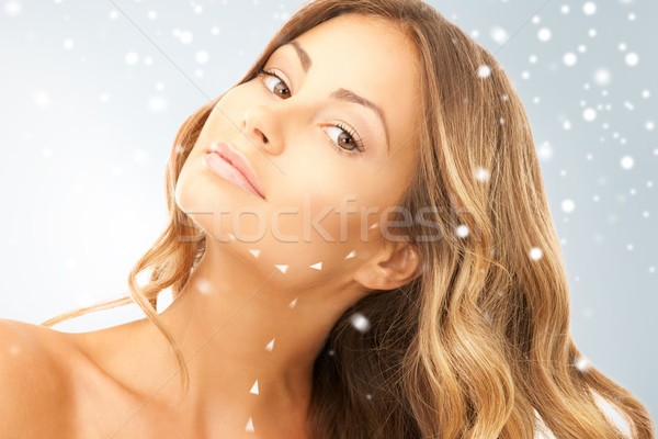 Vrouw klaar cosmetische chirurgie gezondheid schoonheid geneeskunde Stockfoto © dolgachov