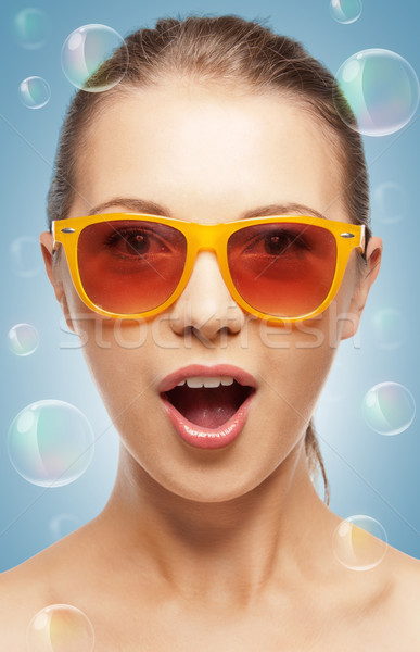 Foto stock: Sorprendido · verano · vacaciones · belleza · felicidad