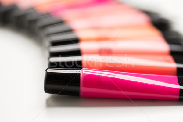 Lip gloss tubi cosmetici compongono bellezza Foto d'archivio © dolgachov