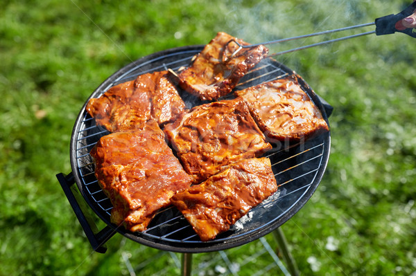 Viande cuisson barbecue été nourriture parti vacances Photo stock © dolgachov