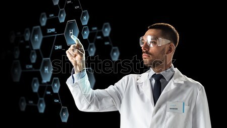 Medico scienziato camice da laboratorio occhiali di sicurezza medicina scienza Foto d'archivio © dolgachov