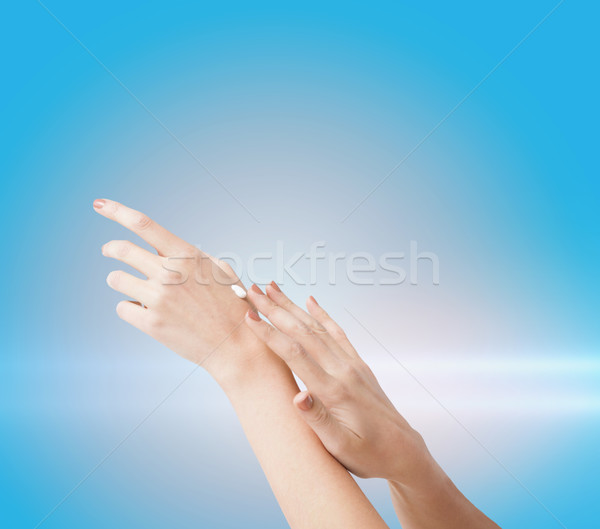 female soft skin hands Stock photo © dolgachov