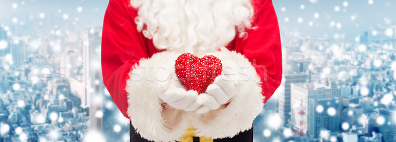 Babbo natale a forma di cuore Natale vacanze amore Foto d'archivio © dolgachov