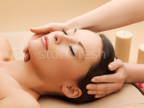 Belle femme massage salon photos heureux femme [[stock_photo]] © dolgachov