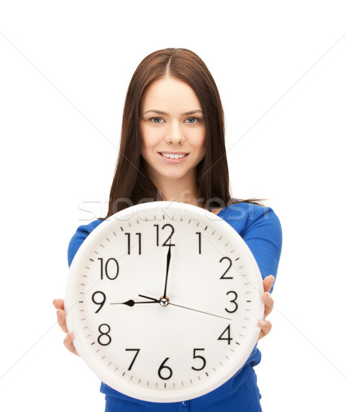 businesswoman with wall clock Stock photo © dolgachov