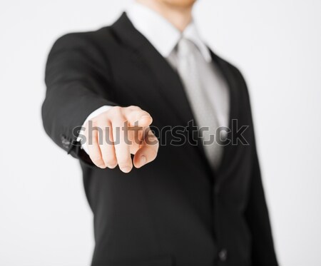 man pointing his finger at you Stock photo © dolgachov