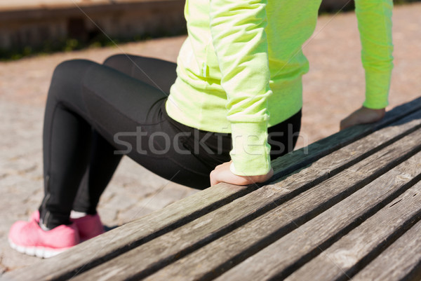 woman doing sports outdoors Stock photo © dolgachov