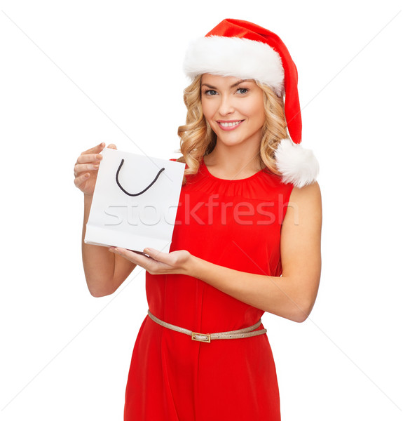 женщину красное платье корзина торговых продажи подарки Сток-фото © dolgachov