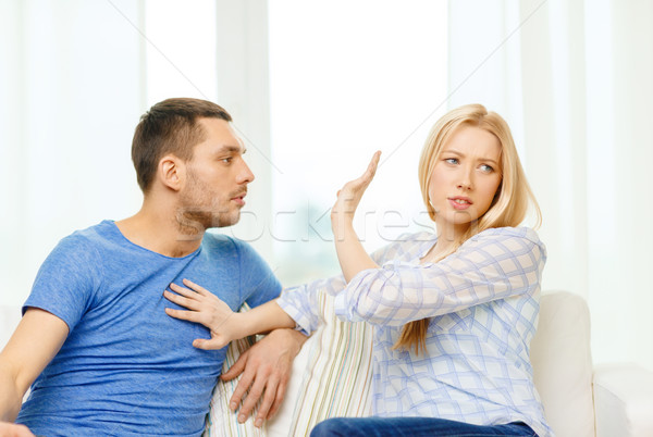 Malheureux couple argument maison amour famille [[stock_photo]] © dolgachov