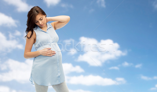 Donna incinta gravidanza salute persone aspettativa toccare Foto d'archivio © dolgachov