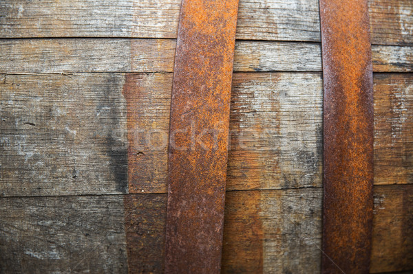 close up of old wooden barrel outdoors Stock photo © dolgachov
