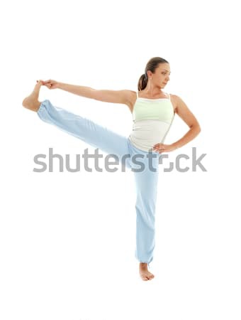 Yoga permanent fille blanche femme [[stock_photo]] © dolgachov