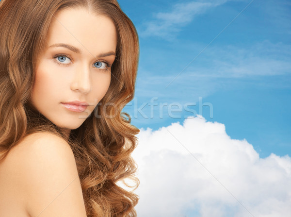 beautiful woman with long hair Stock photo © dolgachov