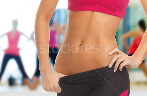 Nő képzett fitnessz diéta közelkép kép Stock fotó © dolgachov