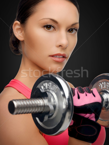 Asian vrouw zwaar sport Stockfoto © dolgachov