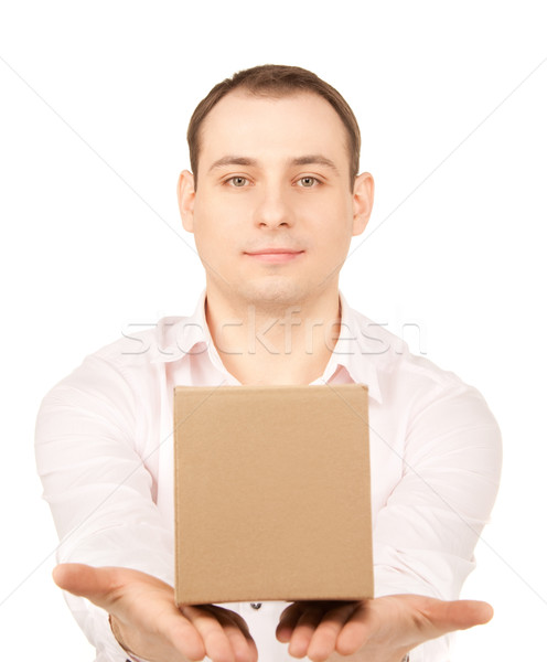 Empresário pacote quadro branco caixa corporativo Foto stock © dolgachov