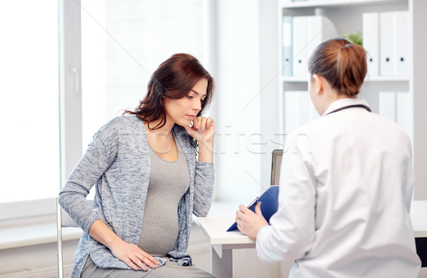 Gynaecoloog arts zwangere vrouw ziekenhuis zwangerschap gynaecologie Stockfoto © dolgachov