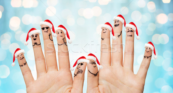 Dedos emoticon natal Foto stock © dolgachov