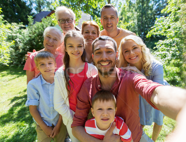 [[stock_photo]]: Famille · heureuse · été · jardin · génération · personnes