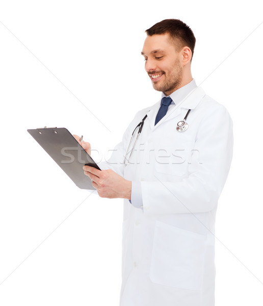 Stok fotoğraf: Gülen · erkek · doktor · stetoskop · tıp · meslek