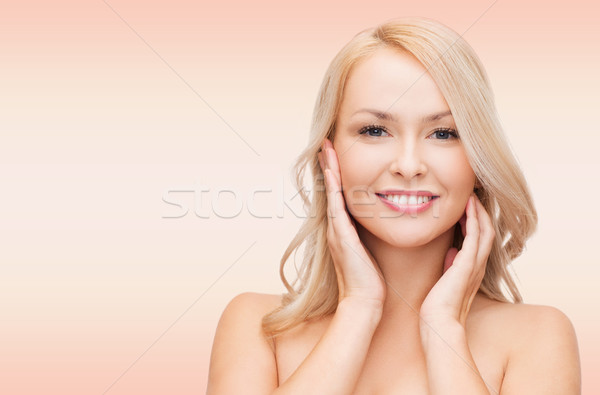 Mooie jonge vrouw gezicht schoonheid mensen gezondheid Stockfoto © dolgachov