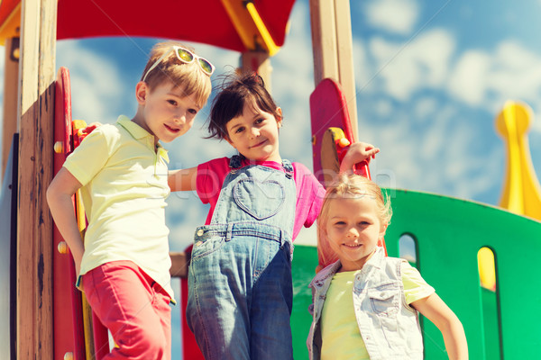 Groep gelukkig kinderen kinderen speeltuin zomer Stockfoto © dolgachov
