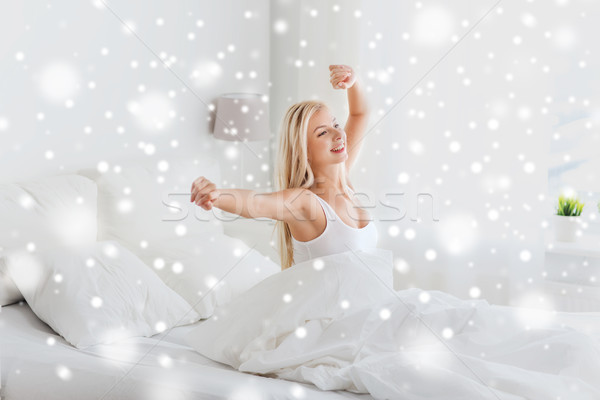 Foto stock: Cama · hasta · dormir · comodidad