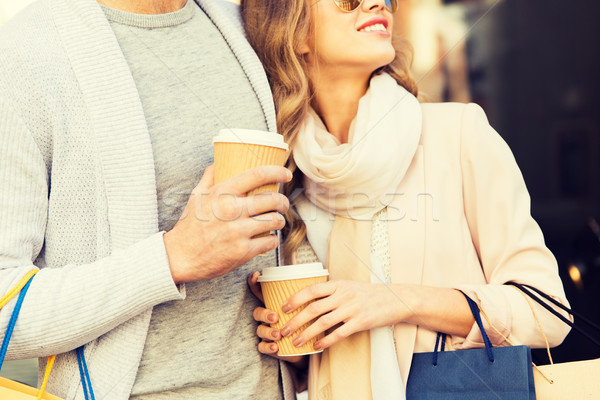 Stockfoto: Paar · koffie · verkoop